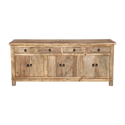 Credenza in legno di recupero a 3 ante e 4 cassetti MASTIC