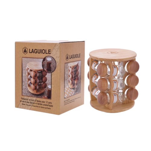 LAGUIOLE 5 pezzi utensili da cucina: schiumarola, mestolo, spatola, BOIS