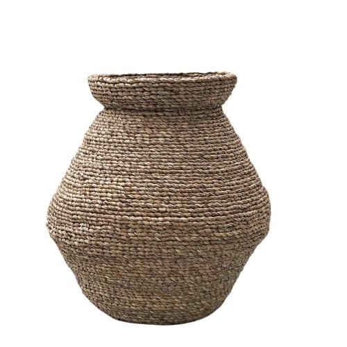 Déco Vases | Jarre en mendong naturel marron - TH01483