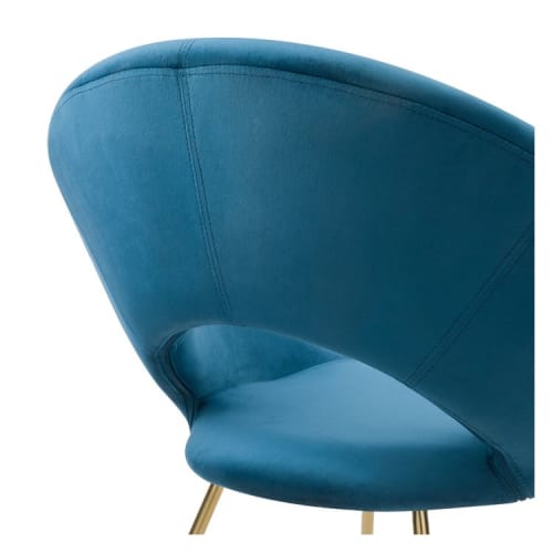 Canapés et fauteuils Fauteuils | Fauteuil en velours bleu et pieds en métal doré - MX99954