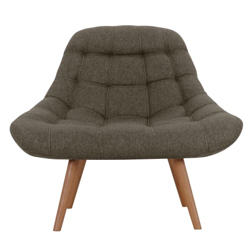 Canapés et fauteuils Fauteuils | Fauteuil en tissu gris foncé - WX08458