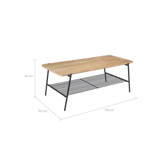 Meubles Tables basses | Table basse rectangulaire en bois et métal - ME12571