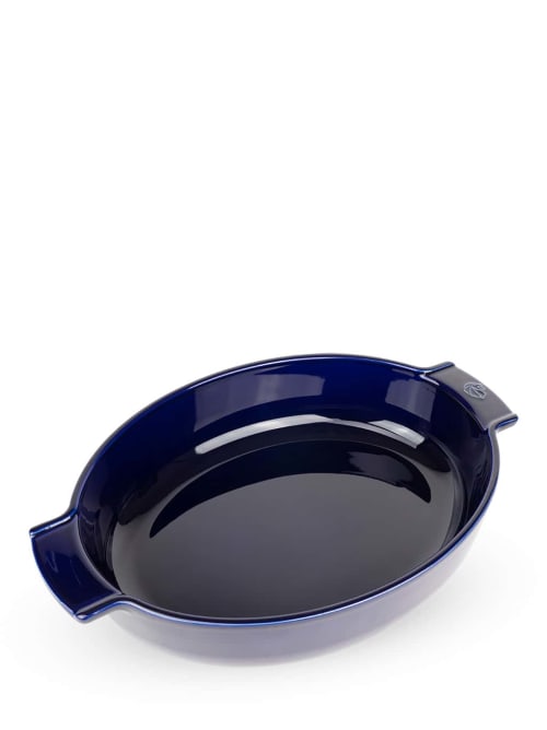 Plat four céramique ovale bleu profond 40cm APPOLIA Maisons du Monde