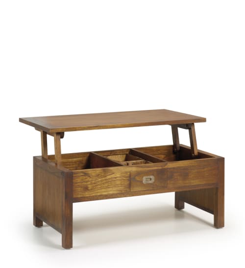 Meubles Tables basses | Table basse relevable en bois marron L 110 cm - TA73948
