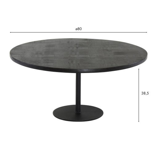 Meubles Tables basses | Table basse ronde en bois de manguier - AA18280
