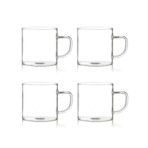 Art de la table Bols, tasses et mugs | Lot de 4 tasses expresso en verre borosilicate 12 cl - LS45172