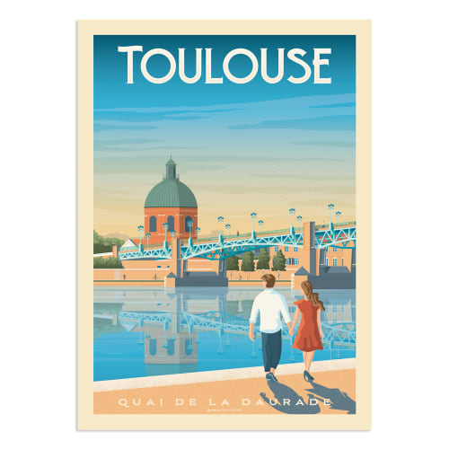  Affiche  Toulouse 30x40 cm Maisons  du  Monde 