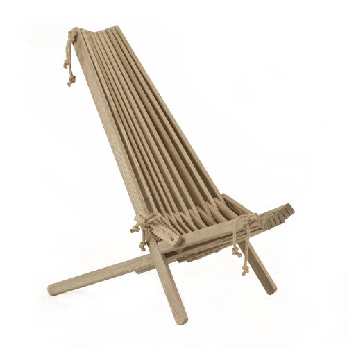 Jardin Bains de soleil et chaises longues | Chilienne EcoChair Frêne / Gris Huilé - JK33158
