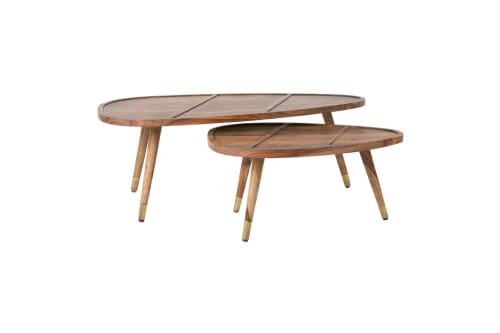 Meubles Tables basses | 2 tables basses en Palissandre bois massif - MY88905