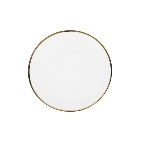 Art de la table Assiettes | Assiette à pain porcelaine de limoges blanche- bord doré 15 cm - VT33612