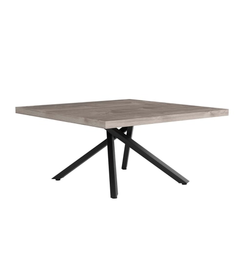 Meubles Tables basses | Table basse carrée moderne avec pieds métal L90cm - OB76292