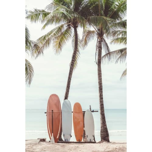 Déco Toiles et tableaux | Tableau sur toile surf et palmier 30x45cm - US00345