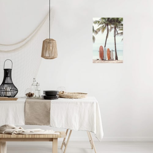 Déco Toiles et tableaux | Tableau sur toile surf et palmier 30x45cm - US00345