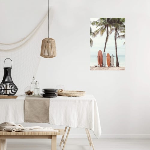 Déco Toiles et tableaux | Tableau sur toile surf et palmier 45x65cm - WX02940