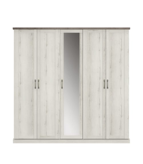 Meubles Armoires | Armoire 5 portes avec miroir - XQ28233