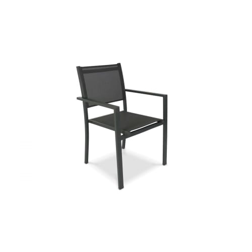 Jardin Ensemble table et chaises de jardin | Salon de jardin 6 places en aluminium et céramique gris - KF39172