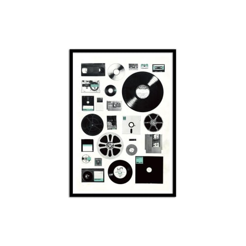 Déco Affiches et posters | Affiche d'art avec Cadre bois noir - GY25904