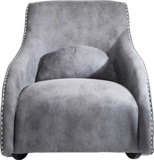 Canapés et fauteuils Fauteuils | Fauteuil à bascule en microfibre gris - RZ54592