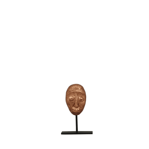 Déco Bustes et statues | Statue masque en résine bronze - HD91149