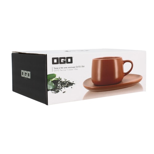 Art de la table Bols, tasses et mugs | Tasse à thé avec soucoupe en grès 30 cl - PP49371