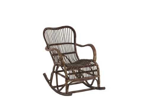 Canapés et fauteuils Fauteuils | Fauteuil à bascule en bois style bohème - MQ55374