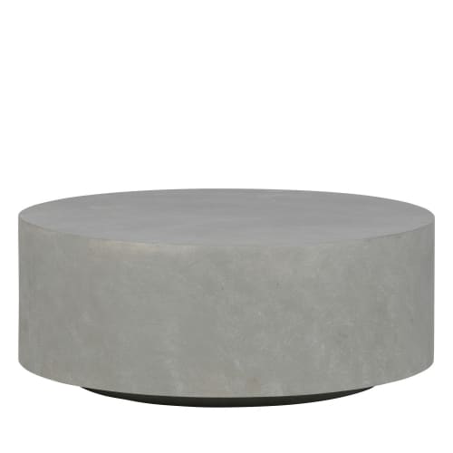 Meubles Tables basses | Table basse de jardin en fibre d'argile D80cm gris clair - ZW07945