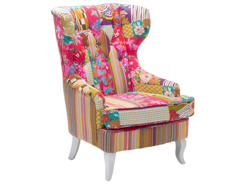 Canapés et fauteuils Fauteuils | Fauteuil patchwork en tissu multicolore - CS23567