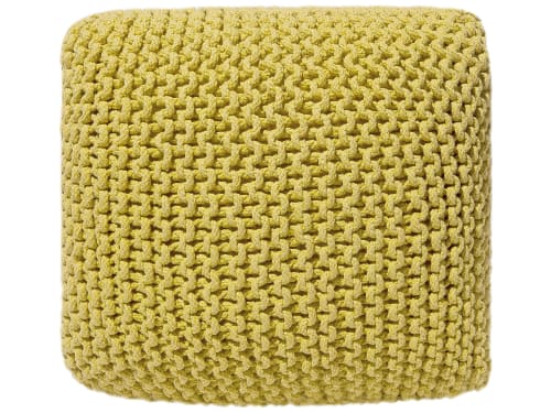 Canapés et fauteuils Poufs | Pouf en coton jaune 50 cm - AG39497