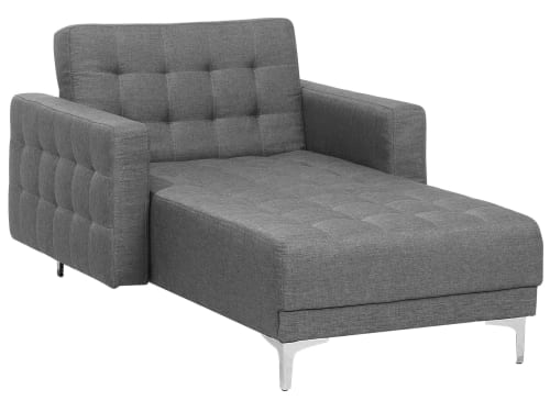 Canapés et fauteuils Méridiennes | Chaise longue en tissu gris clair - YT64569