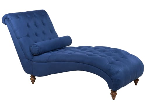 Canapés et fauteuils Méridiennes | Chaise longue en tissu bleu - GW88113