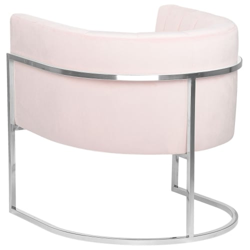 Canapés et fauteuils Fauteuils | Fauteuil en velours rose pâle - PV61680