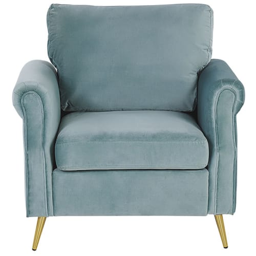 Canapés et fauteuils Fauteuils | Fauteuil en velours vert menthe - FN53721