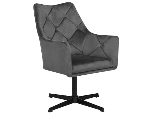 Canapés et fauteuils Fauteuils | Fauteuil en velours gris foncé - PY51784