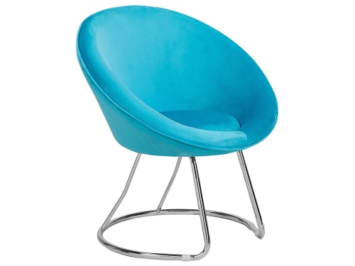 Canapés et fauteuils Fauteuils | Chaise en velours turquoise - LD67836
