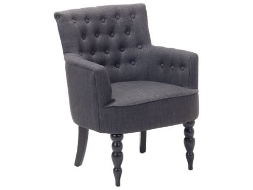 Canapés et fauteuils Fauteuils | Fauteuil tapissé en tissu gris foncé - DF56302