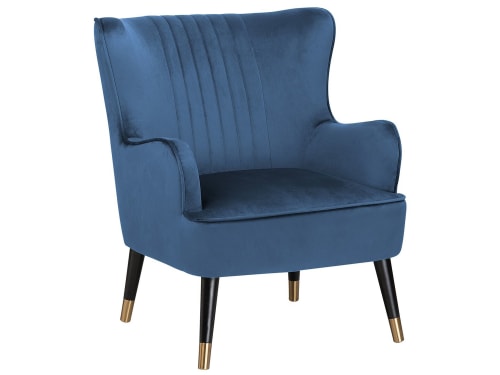 Canapés et fauteuils Fauteuils | Fauteuil en velours bleu - HA11315