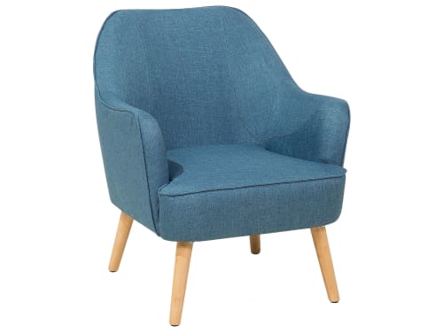 Canapés et fauteuils Fauteuils | Fauteuil en tissu bleu paon - XW16493