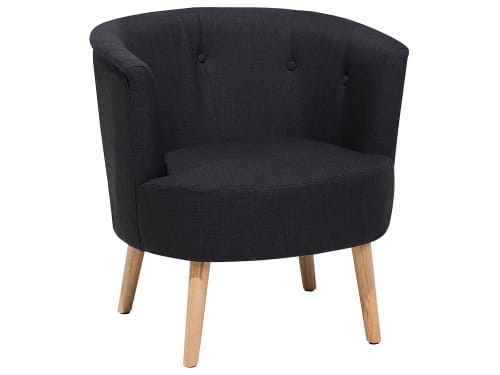 Canapés et fauteuils Fauteuils | Fauteuil club en tissu noir - VI92535