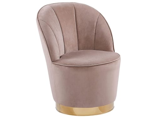 Canapés et fauteuils Fauteuils | Fauteuil en velours beige - HZ71922