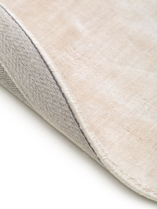 Tappeto tondo in cotone e iuta ⌀ 140 cm beige/nero BUKSE 