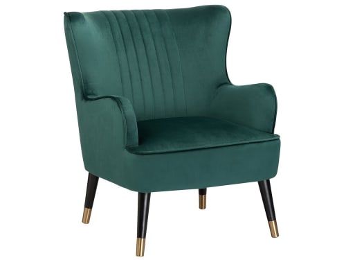 Canapés et fauteuils Fauteuils | Fauteuil en velours vert foncé - EZ31337
