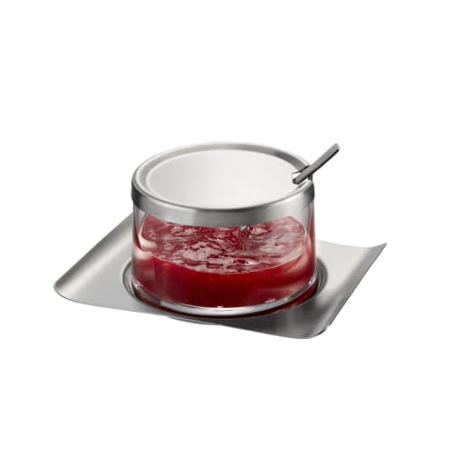Bocal cuisine rond en verre avec bouchon bois manguier - 2.7L