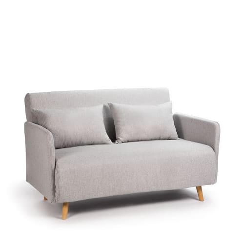 Canapés et fauteuils Canapés droits | Canapé convertible 2 places en tissu gris clair - SG91523