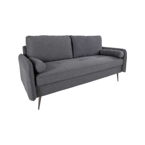 Canapés et fauteuils Canapés droits | Canapé 2 places 175cm en tissu gris foncé - YZ71870