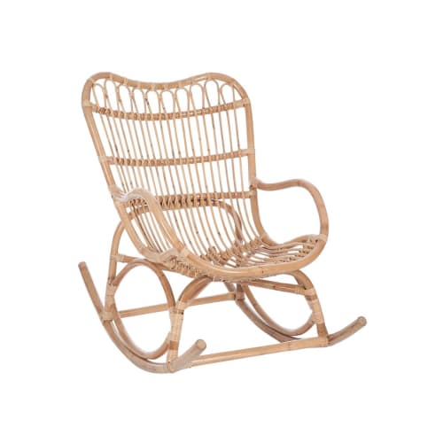 Canapés et fauteuils Fauteuils | Fauteuil à bascule en rotin naturel - NX47350
