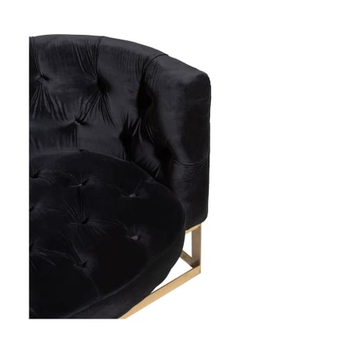 Canapés et fauteuils Fauteuils | Fauteuil art déco en velours noir - UX77857