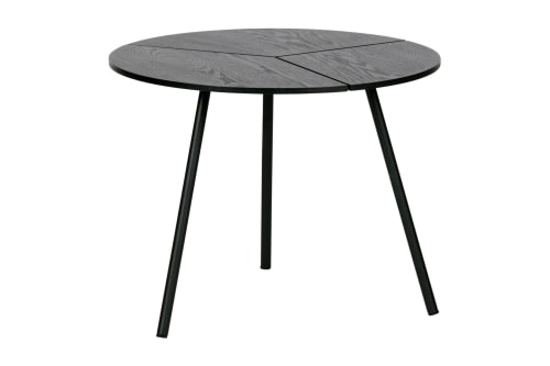 Meubles Tables basses | Petite table basse chêne et métal noir 38x48cm - VL95341