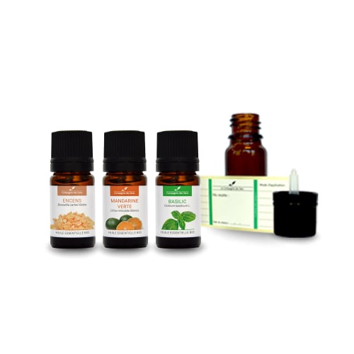 Déco Huiles essentielles | Pack d'huiles essentielles ambiance méditation bio - DG18886