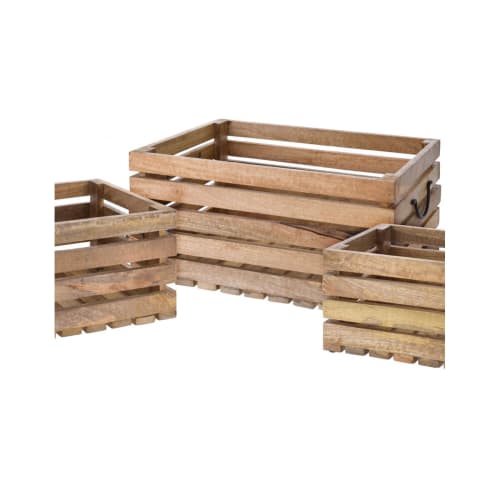 Déco Boîtes | Caisses en bois style caisses à fruits - VV03631