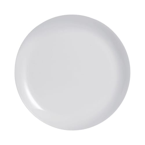 Art de la table Assiettes | Assiette plate grise en verre opale extra résistant D25cm - VU73348